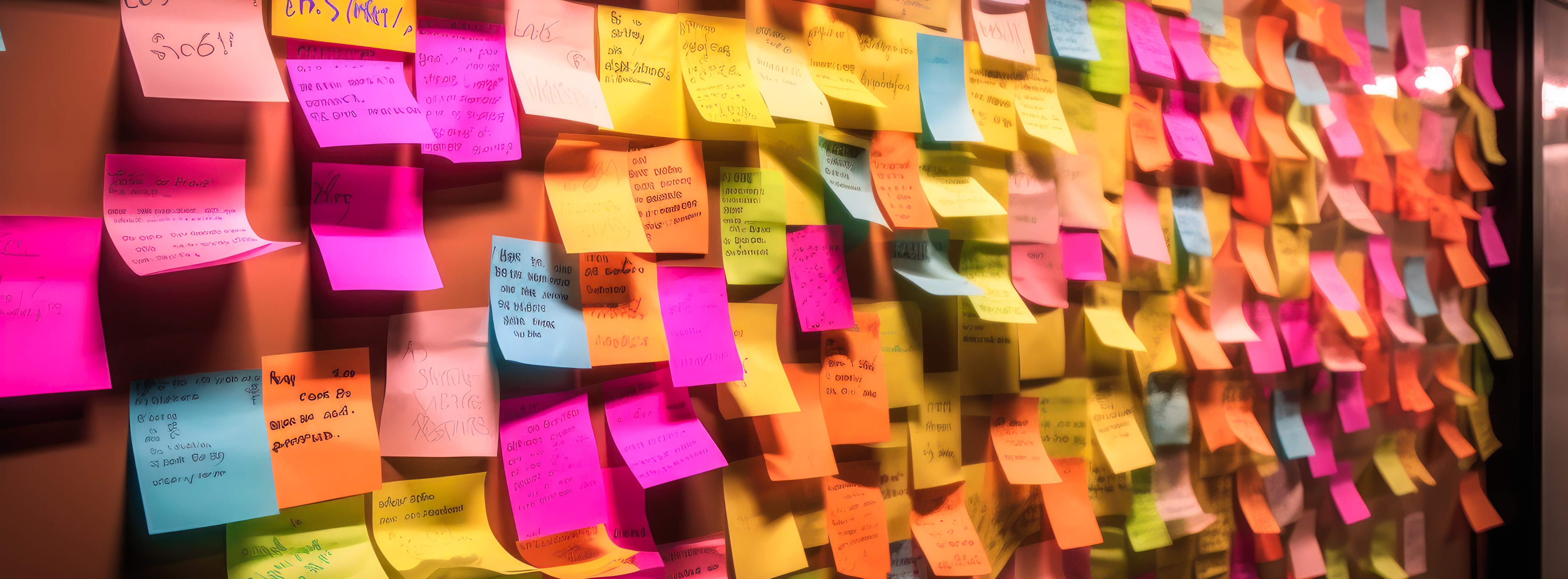 Helping Decision-Makers Sticky Note Wall